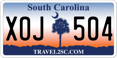 SC license plate XOJ504