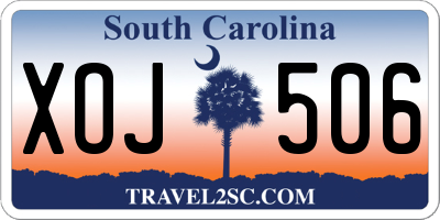 SC license plate XOJ506