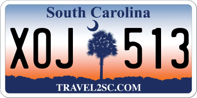 SC license plate XOJ513