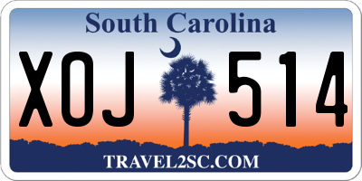SC license plate XOJ514