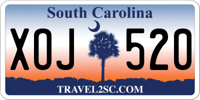 SC license plate XOJ520