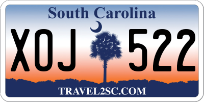 SC license plate XOJ522