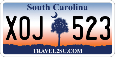 SC license plate XOJ523