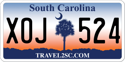SC license plate XOJ524