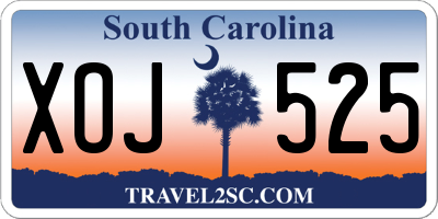 SC license plate XOJ525