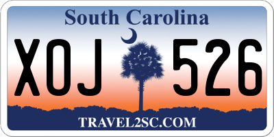 SC license plate XOJ526