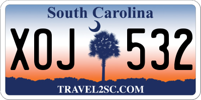SC license plate XOJ532