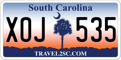 SC license plate XOJ535