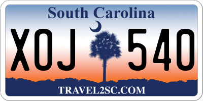 SC license plate XOJ540
