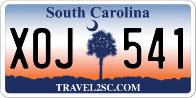 SC license plate XOJ541