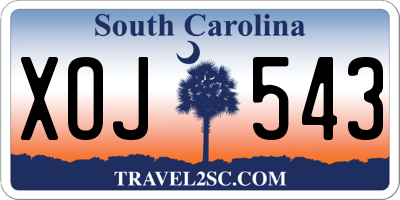 SC license plate XOJ543