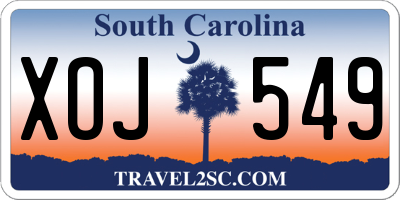 SC license plate XOJ549