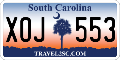 SC license plate XOJ553