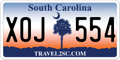 SC license plate XOJ554