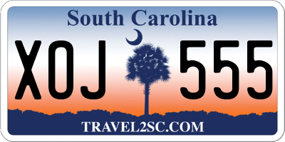 SC license plate XOJ555