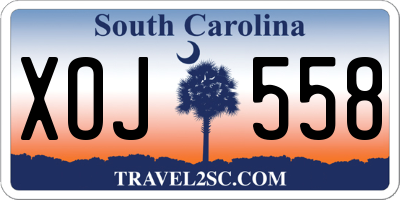 SC license plate XOJ558