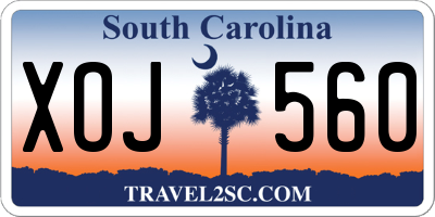 SC license plate XOJ560