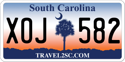 SC license plate XOJ582
