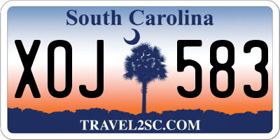 SC license plate XOJ583