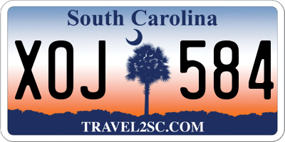 SC license plate XOJ584
