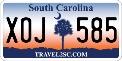 SC license plate XOJ585