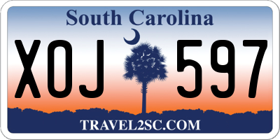 SC license plate XOJ597