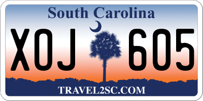 SC license plate XOJ605