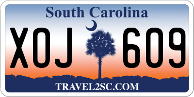 SC license plate XOJ609