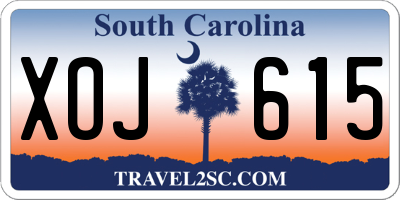 SC license plate XOJ615
