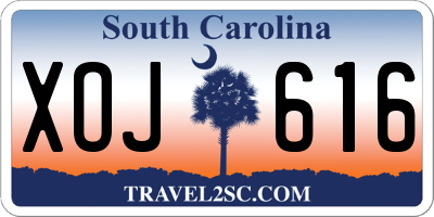 SC license plate XOJ616