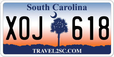 SC license plate XOJ618