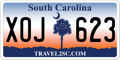 SC license plate XOJ623