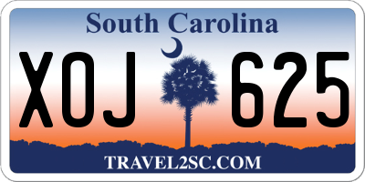 SC license plate XOJ625