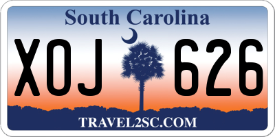 SC license plate XOJ626