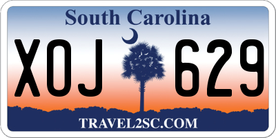 SC license plate XOJ629