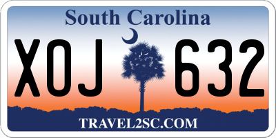 SC license plate XOJ632