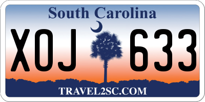 SC license plate XOJ633