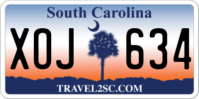 SC license plate XOJ634