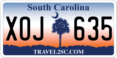 SC license plate XOJ635