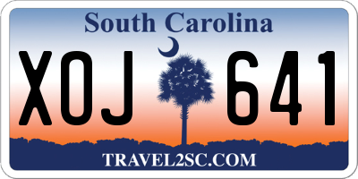 SC license plate XOJ641