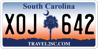 SC license plate XOJ642