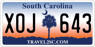 SC license plate XOJ643