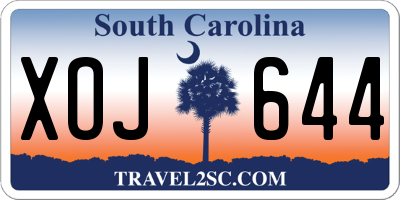 SC license plate XOJ644