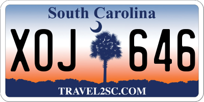 SC license plate XOJ646