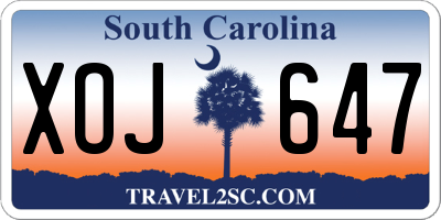 SC license plate XOJ647
