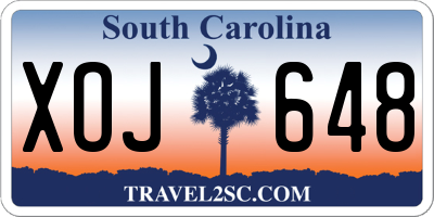 SC license plate XOJ648