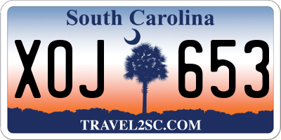 SC license plate XOJ653