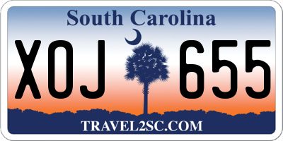 SC license plate XOJ655