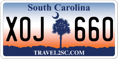 SC license plate XOJ660