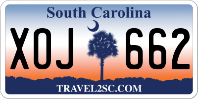 SC license plate XOJ662